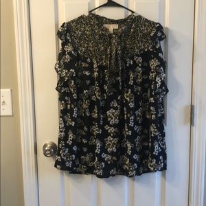 Michael Kors tie neck blouse